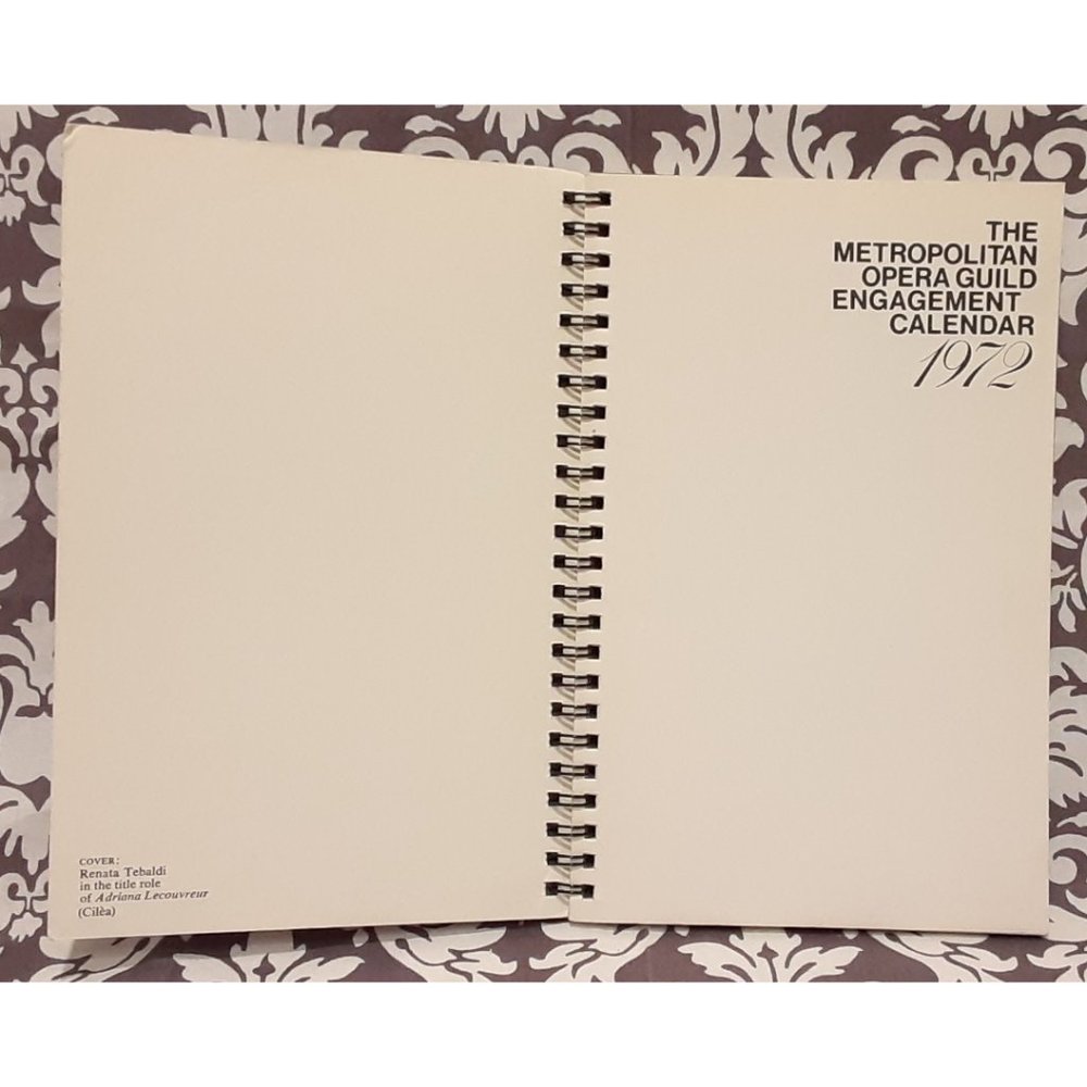 Metropolitan Opera Guild Engagement Calendar 1972 - Picture 5 of 7